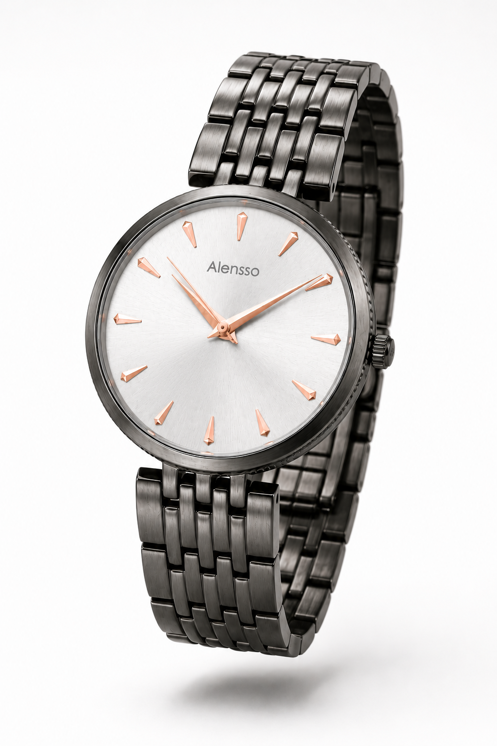 Alensso SIGNORA A141 Women’s Analog Watch White Dial & Black Chain Strap